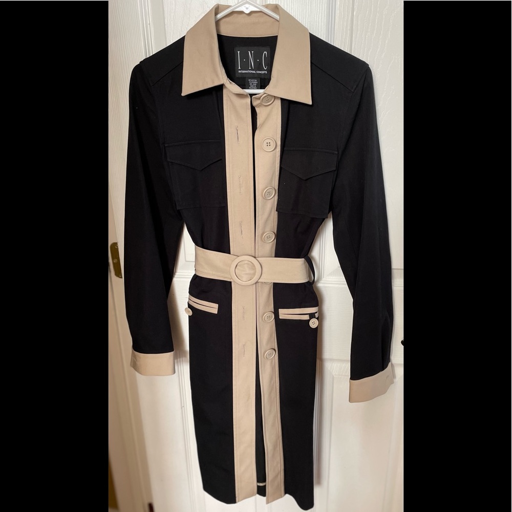 INC International Concepts Trench Coat Size 4